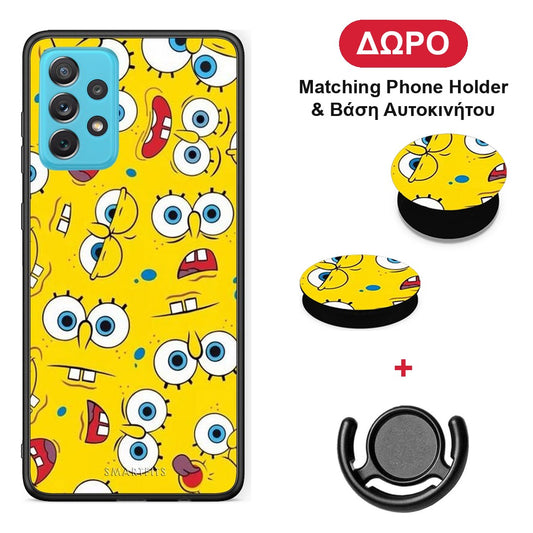 PopArt Sponge - Samsung Galaxy A72 θήκη + Δώρο Phone Holder & Βάση Αυτοκινήτου