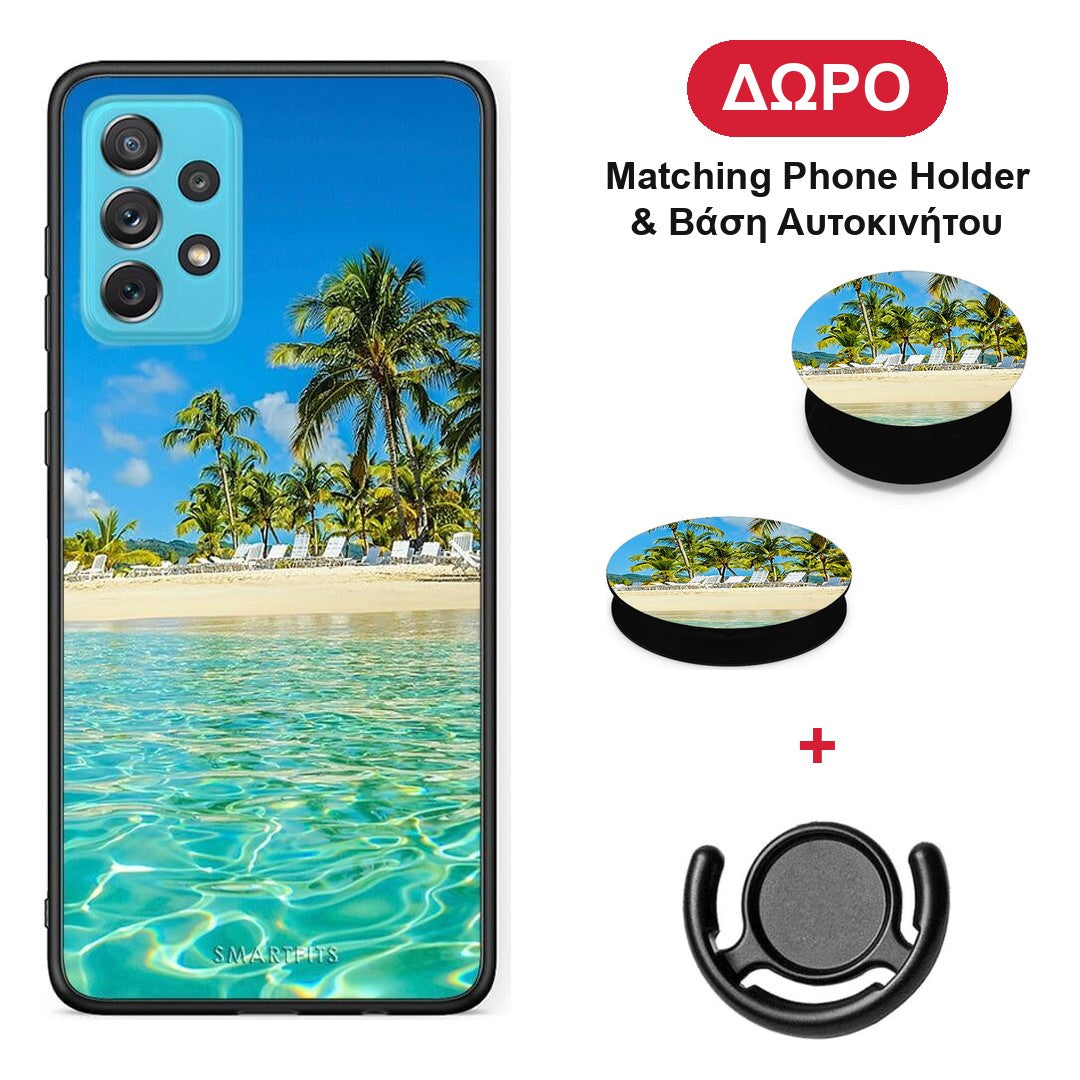 Tropical Vibes - Samsung Galaxy A72 θήκη + Δώρο Phone Holder & Βάση Αυτοκινήτου