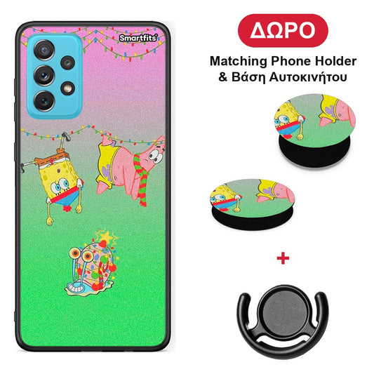 Xmas Lights - Samsung Galaxy A72 θήκη + Δώρο Phone Holder & Βάση Αυτοκινήτου