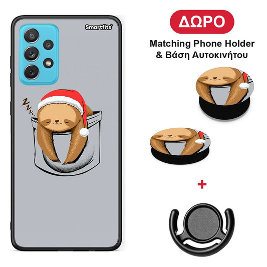 Xmas Zzzz - Samsung Galaxy A72 θήκη + Δώρο Phone Holder & Βάση Αυτοκινήτου