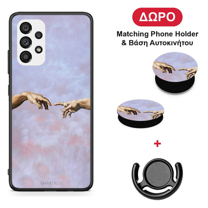 Adam Hand - Samsung Galaxy A73 5G θήκη + Δώρο Phone Holder & Βάση Αυτοκινήτου