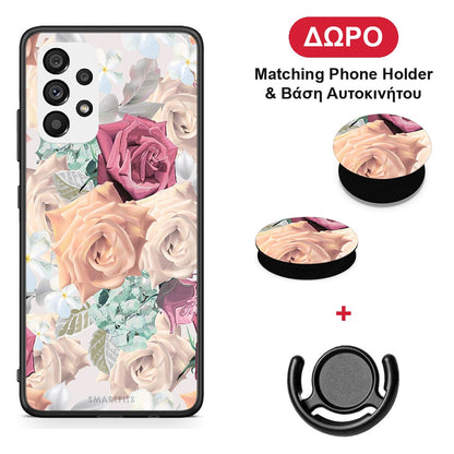 Floral Bouquet - Samsung Galaxy A73 5G θήκη + Δώρο Phone Holder & Βάση Αυτοκινήτου