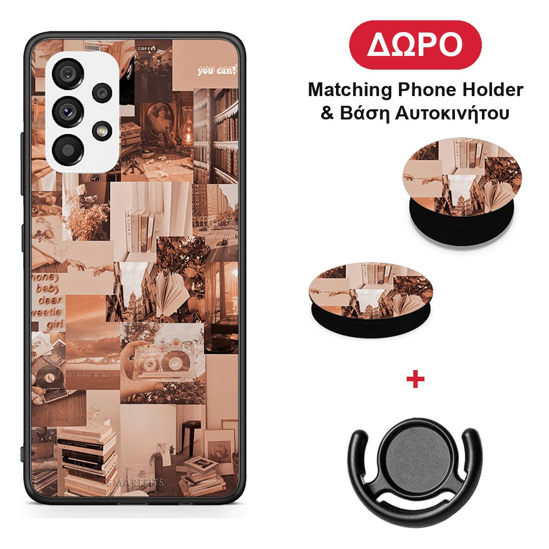 Collage You Can - Samsung Galaxy A73 5G θήκη + Δώρο Phone Holder & Βάση Αυτοκινήτου