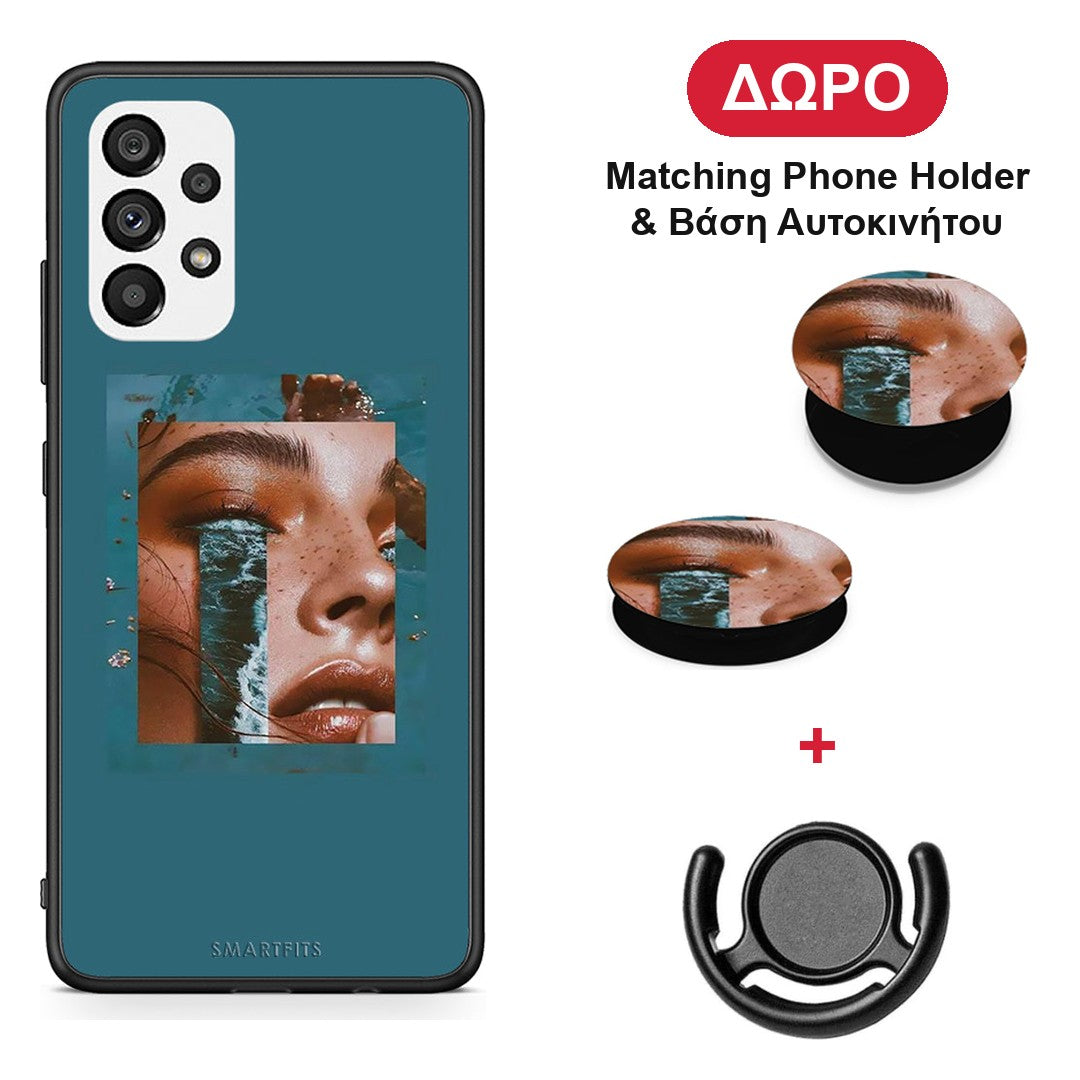 Cry An Ocean - Samsung Galaxy A73 5G θήκη + Δώρο Phone Holder & Βάση Αυτοκινήτου