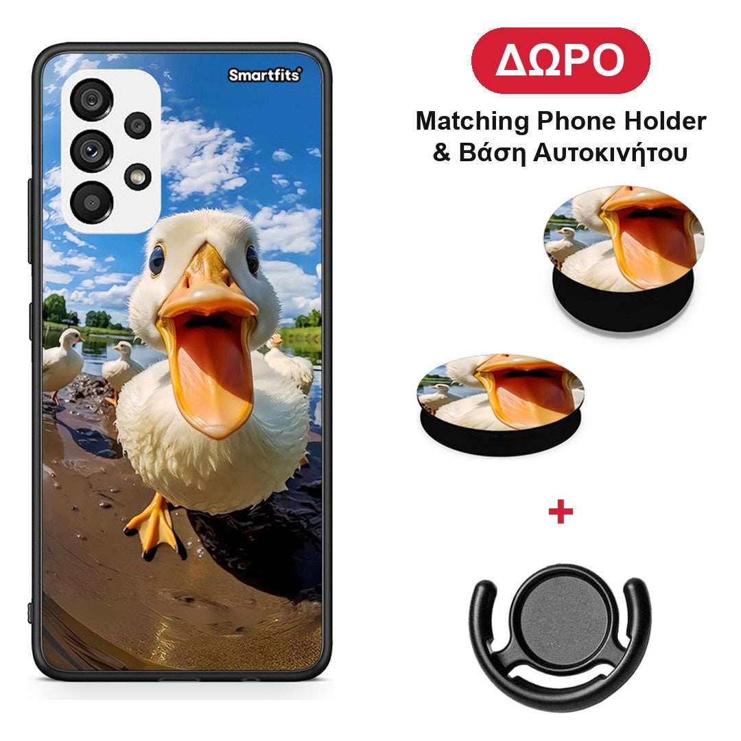 Duck Face - Samsung Galaxy A73 5G θήκη + Δώρο Phone Holder & Βάση Αυτοκινήτου