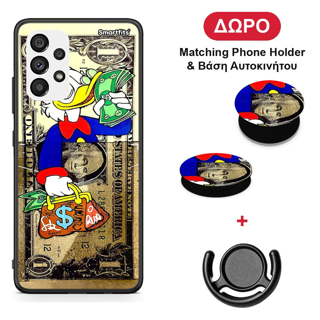 Duck Money - Samsung Galaxy A73 5G θήκη + Δώρο Phone Holder & Βάση Αυτοκινήτου