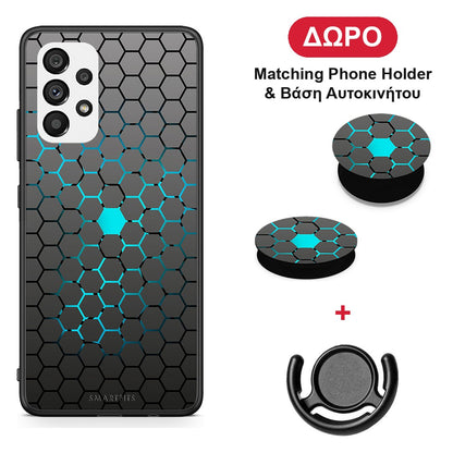 Geometric Hexagonal - Samsung Galaxy A73 5G θήκη + Δώρο Phone Holder & Βάση Αυτοκινήτου