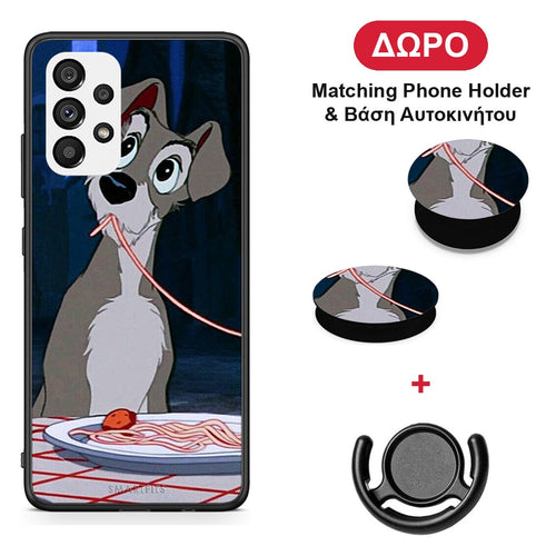 Lady And Tramp 1 - Samsung Galaxy A73 5G θήκη + Δώρο Phone Holder & Βάση Αυτοκινήτου