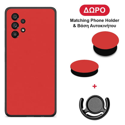 Poppy Red - Samsung Galaxy A73 5G θήκη + Δώρο Phone Holder & Βάση Αυτοκινήτου