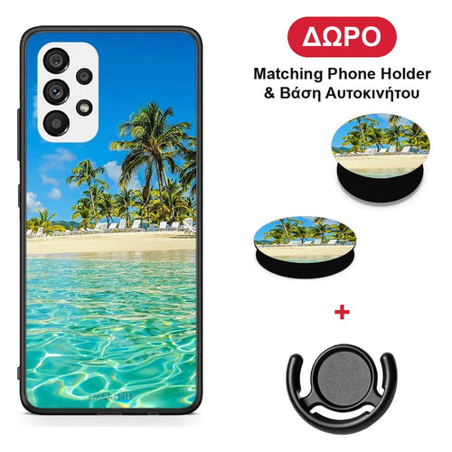 Tropical Vibes - Samsung Galaxy A73 5G θήκη + Δώρο Phone Holder & Βάση Αυτοκινήτου