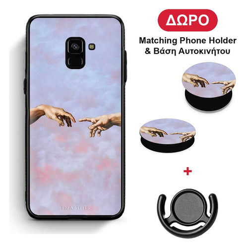 Adam Hand - Samsung Galaxy A8 θήκη + Δώρο Phone Holder & Βάση Αυτοκινήτου