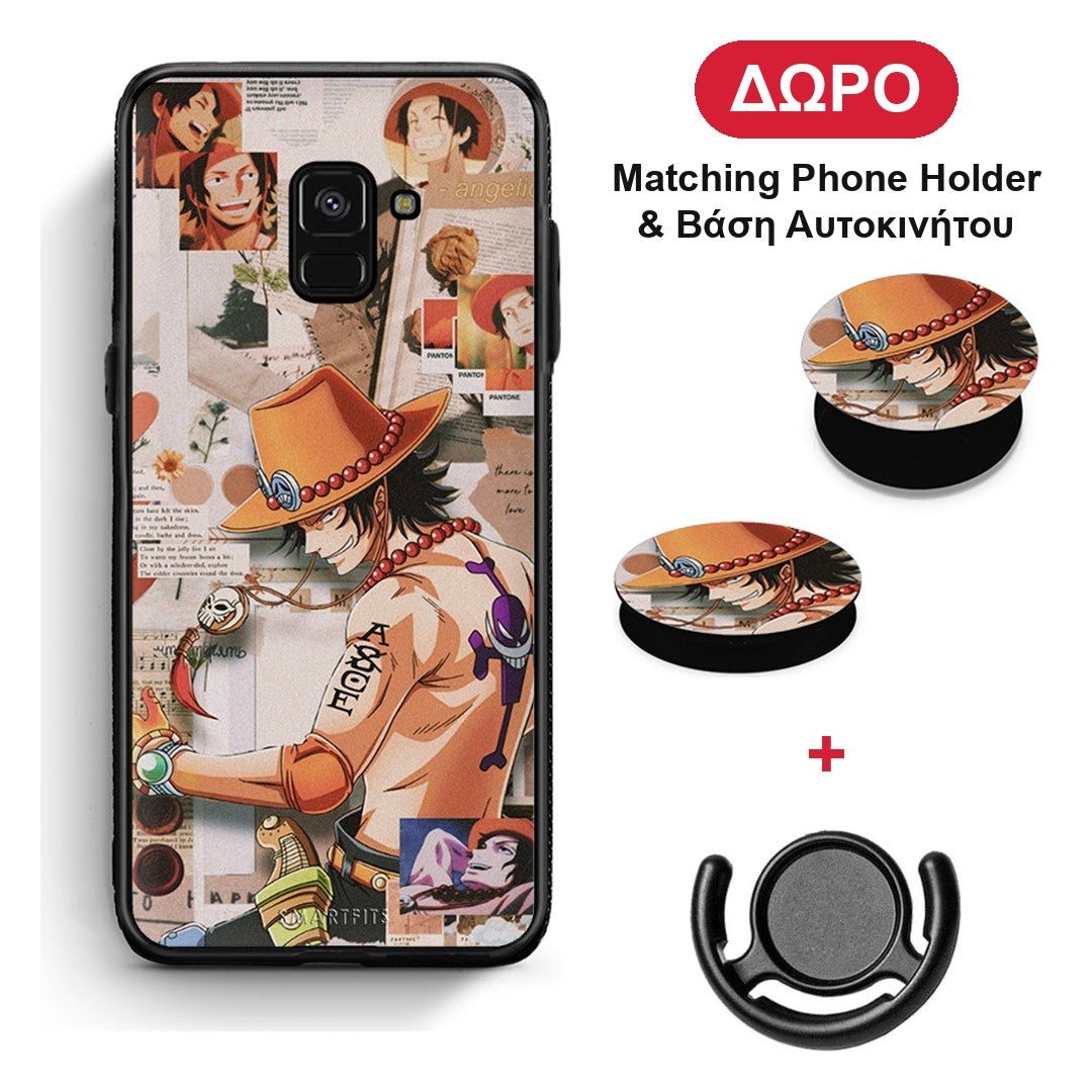 Anime Collage - Samsung Galaxy A8 θήκη + Δώρο Phone Holder & Βάση Αυτοκινήτου