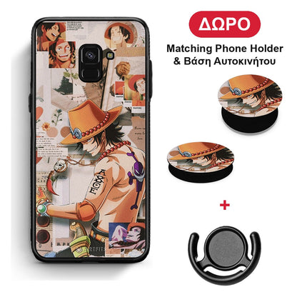 Anime Collage - Samsung Galaxy A8 θήκη + Δώρο Phone Holder & Βάση Αυτοκινήτου