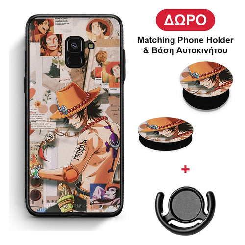 Anime Collage - Samsung Galaxy A8 θήκη + Δώρο Phone Holder & Βάση Αυτοκινήτου