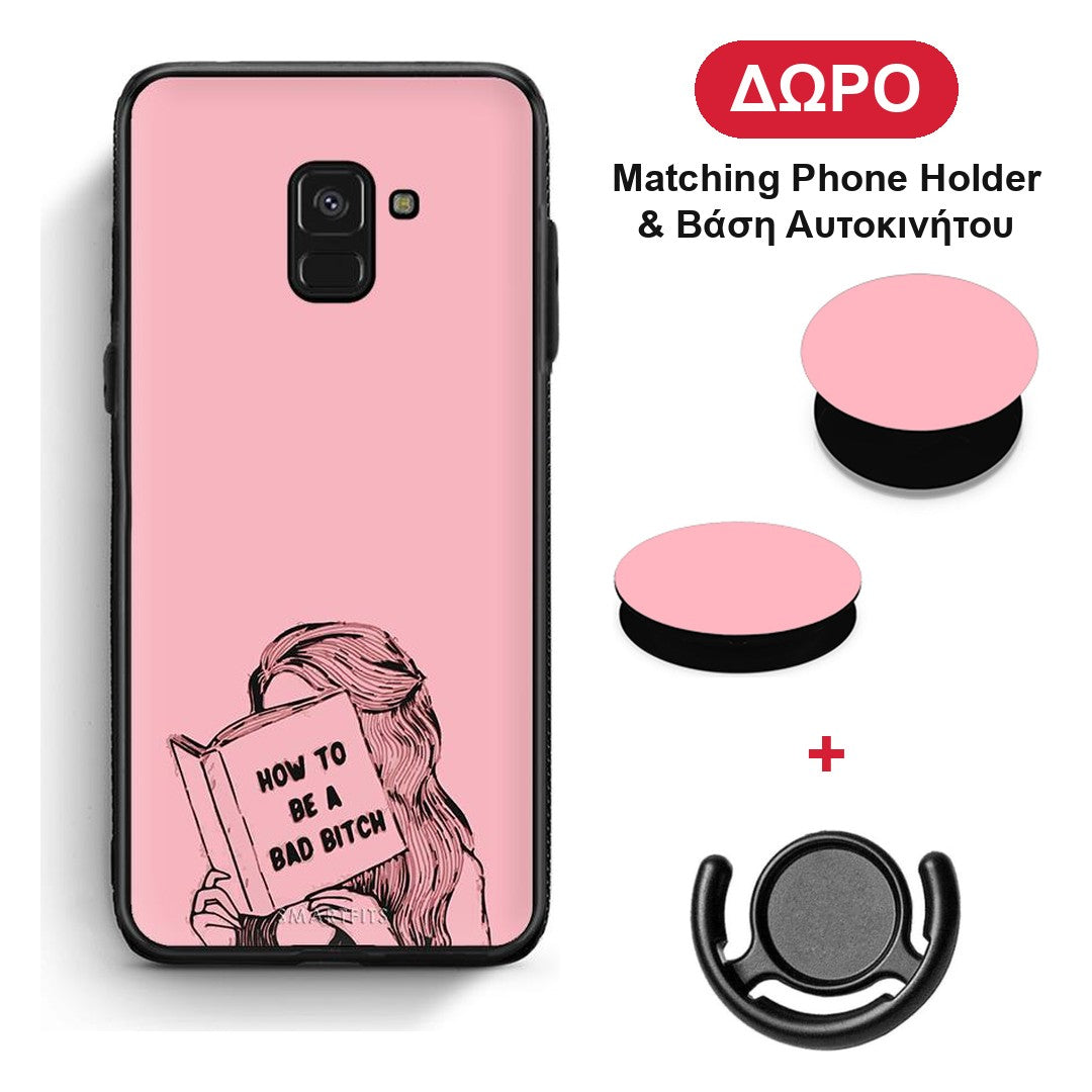 Bad Bitch - Samsung Galaxy A8 θήκη + Δώρο Phone Holder & Βάση Αυτοκινήτου