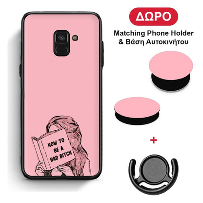 Bad Bitch - Samsung Galaxy A8 θήκη + Δώρο Phone Holder & Βάση Αυτοκινήτου
