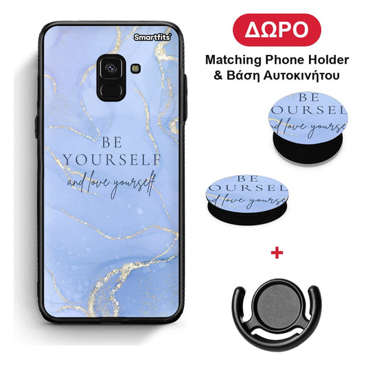 Be Yourself - Samsung Galaxy A8 θήκη + Δώρο Phone Holder & Βάση Αυτοκινήτου
