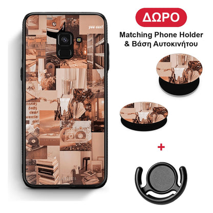 Collage You Can - Samsung Galaxy A8 θήκη + Δώρο Phone Holder & Βάση Αυτοκινήτου