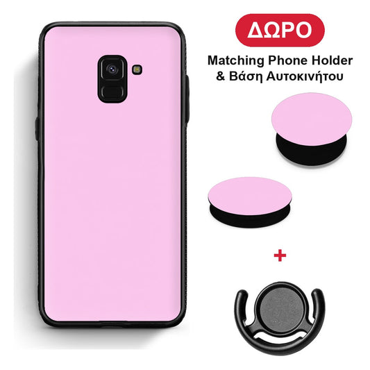 Cotton Candy Pink - Samsung Galaxy A8 θήκη + Δώρο Phone Holder & Βάση Αυτοκινήτου