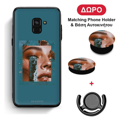 Cry An Ocean - Samsung Galaxy A8 θήκη + Δώρο Phone Holder & Βάση Αυτοκινήτου