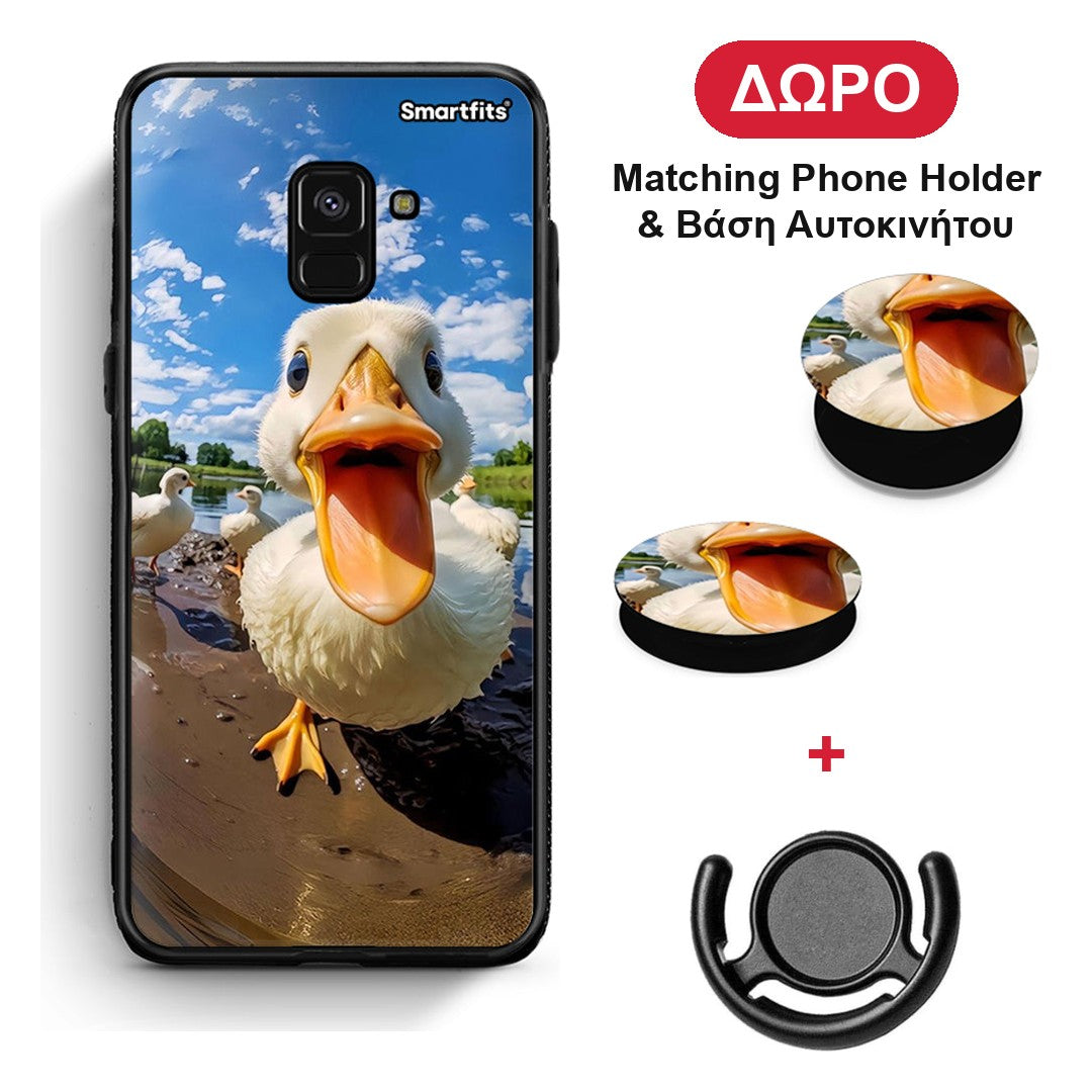 Duck Face - Samsung Galaxy A8 θήκη + Δώρο Phone Holder & Βάση Αυτοκινήτου
