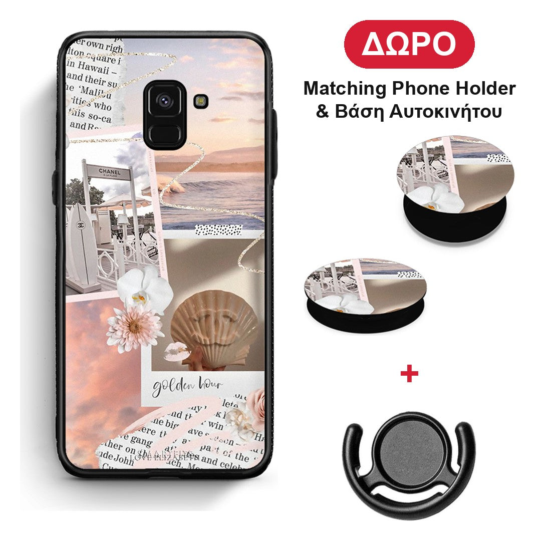 Golden Hour - Samsung Galaxy A8 θήκη + Δώρο Phone Holder & Βάση Αυτοκινήτου