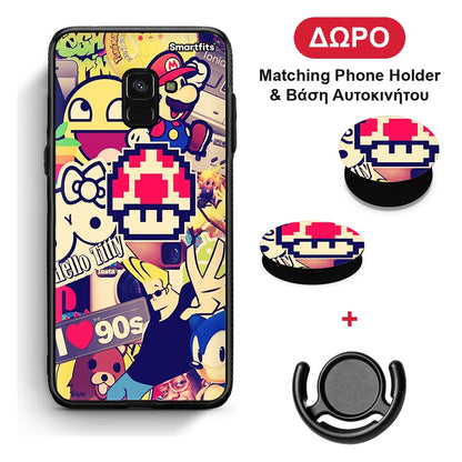 Love The 90s - Samsung Galaxy A8 θήκη + Δώρο Phone Holder & Βάση Αυτοκινήτου