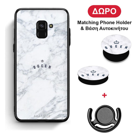 Marble Queen - Samsung Galaxy A8 θήκη + Δώρο Phone Holder & Βάση Αυτοκινήτου