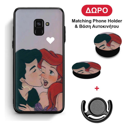 Mermaid Couple - Samsung Galaxy A8 θήκη + Δώρο Phone Holder & Βάση Αυτοκινήτου