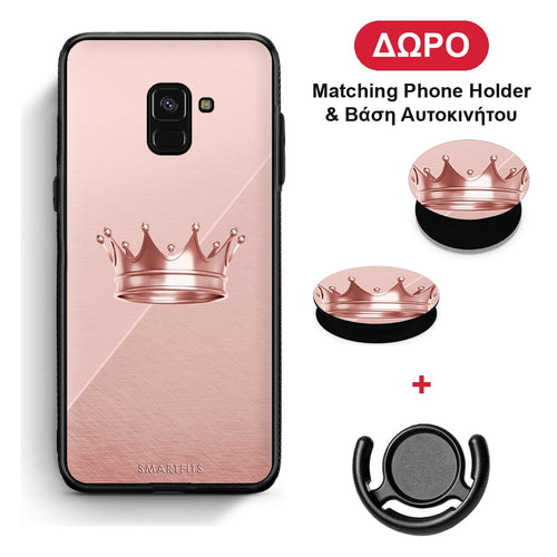 Minimal Crown - Samsung Galaxy A8 θήκη + Δώρο Phone Holder & Βάση Αυτοκινήτου