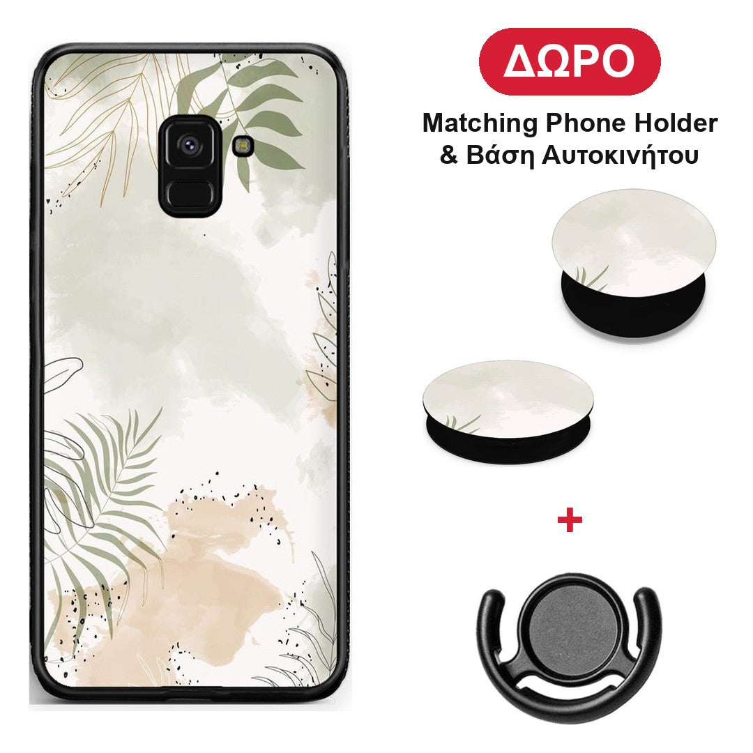 Nude Plants - Samsung Galaxy A8 θήκη + Δώρο Phone Holder & Βάση Αυτοκινήτου