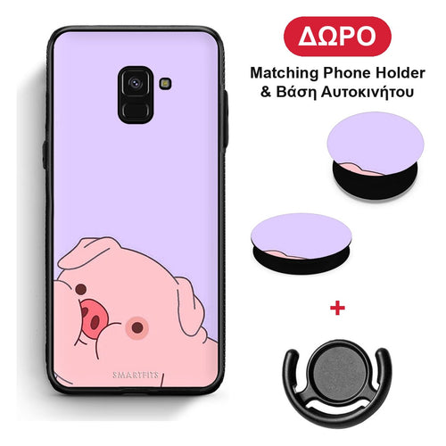 Pig Love 2 - Samsung Galaxy A8 θήκη + Δώρο Phone Holder & Βάση Αυτοκινήτου