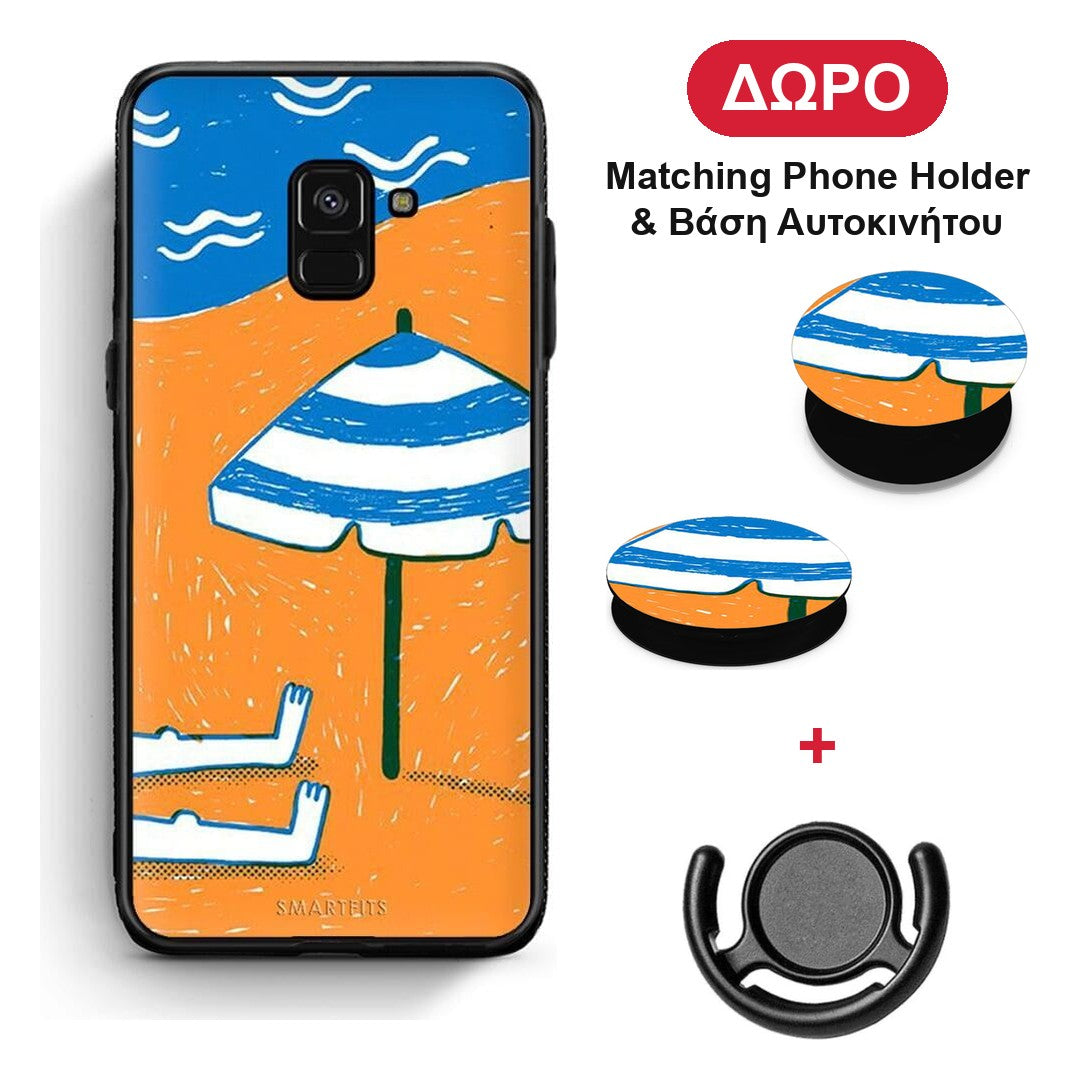 Summering - Samsung Galaxy A8 θήκη + Δώρο Phone Holder & Βάση Αυτοκινήτου