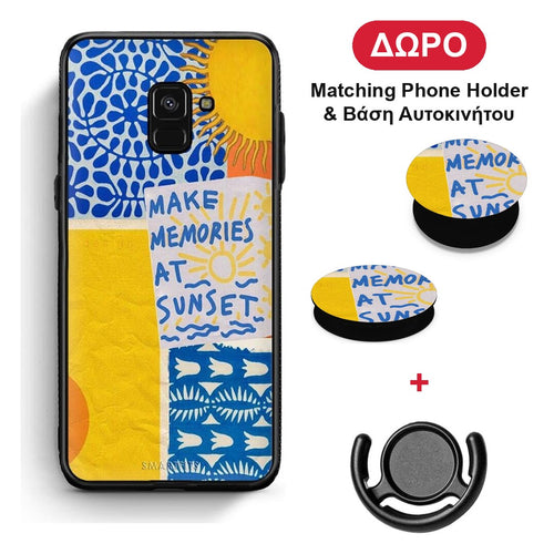 Sunset Memories - Samsung Galaxy A8 θήκη + Δώρο Phone Holder & Βάση Αυτοκινήτου