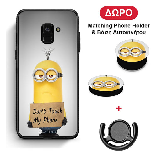 Text Minion - Samsung Galaxy A8 θήκη + Δώρο Phone Holder & Βάση Αυτοκινήτου