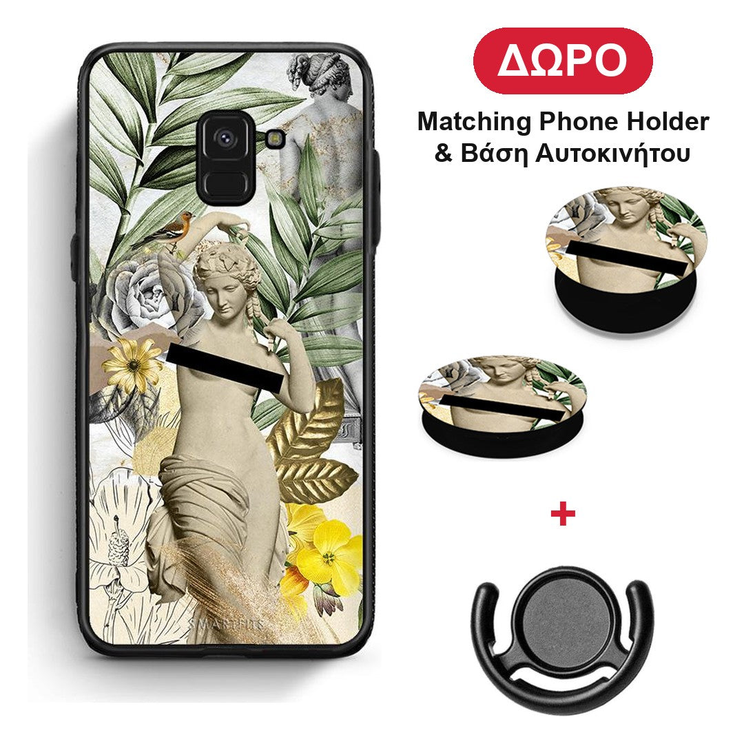 Woman Statue - Samsung Galaxy A8 θήκη + Δώρο Phone Holder & Βάση Αυτοκινήτου
