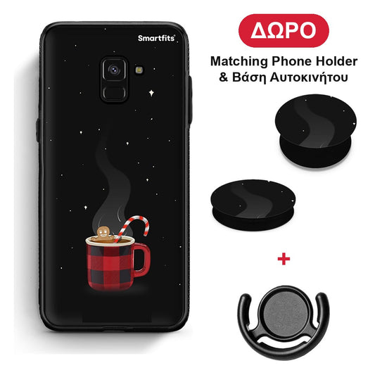 Xmas Bathing - Samsung Galaxy A8 θήκη + Δώρο Phone Holder & Βάση Αυτοκινήτου