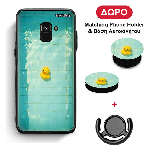 Yellow Duck - Samsung Galaxy A8 θήκη + Δώρο Phone Holder & Βάση Αυτοκινήτου
