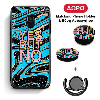 Yes But No - Samsung Galaxy A8 θήκη + Δώρο Phone Holder & Βάση Αυτοκινήτου