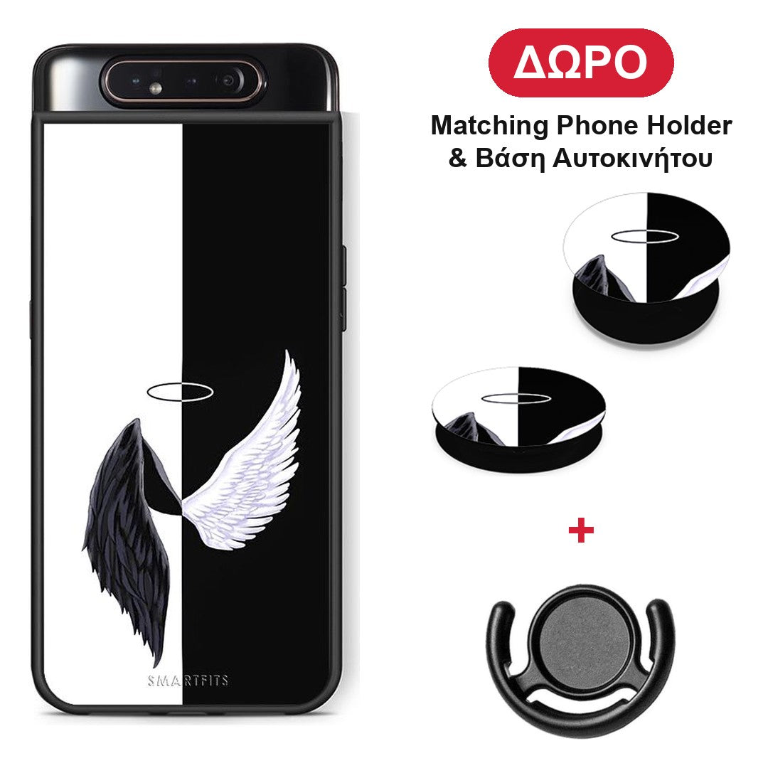 Angels Demons - Samsung Galaxy A80 θήκη + Δώρο Phone Holder & Βάση Αυτοκινήτου