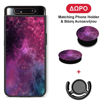 Galactic Aurora - Samsung Galaxy A80 θήκη + Δώρο Phone Holder & Βάση Αυτοκινήτου