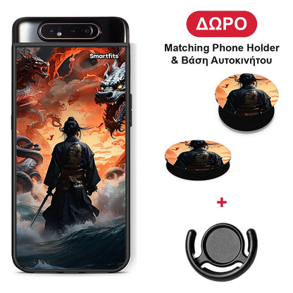 Dragons Fight - Samsung Galaxy A80 θήκη + Δώρο Phone Holder & Βάση Αυτοκινήτου