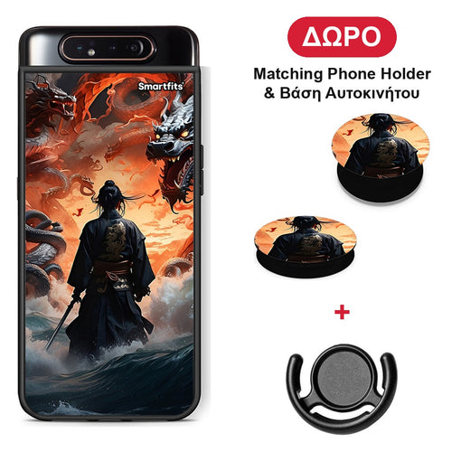 Dragons Fight - Samsung Galaxy A80 θήκη + Δώρο Phone Holder & Βάση Αυτοκινήτου