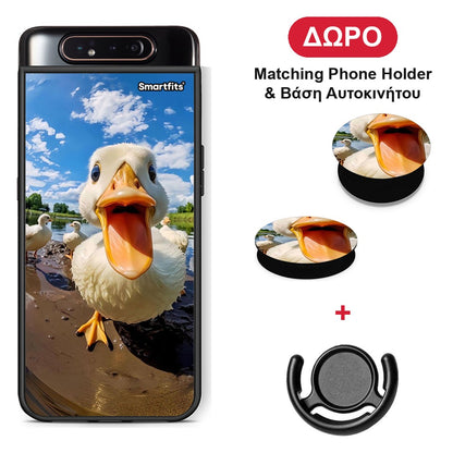 Duck Face - Samsung Galaxy A80 θήκη + Δώρο Phone Holder & Βάση Αυτοκινήτου