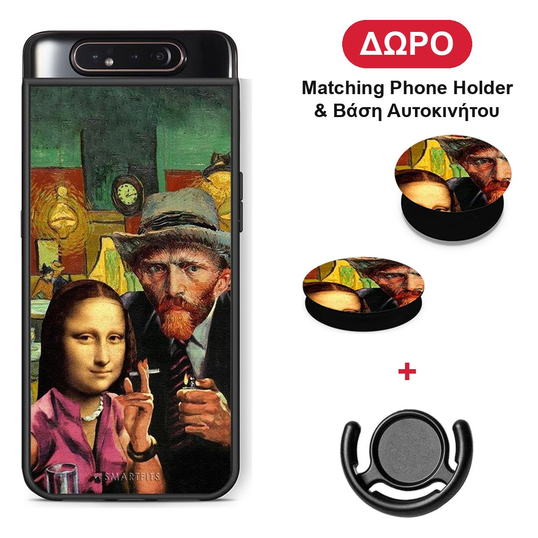Funny Art - Samsung Galaxy A80 θήκη + Δώρο Phone Holder & Βάση Αυτοκινήτου