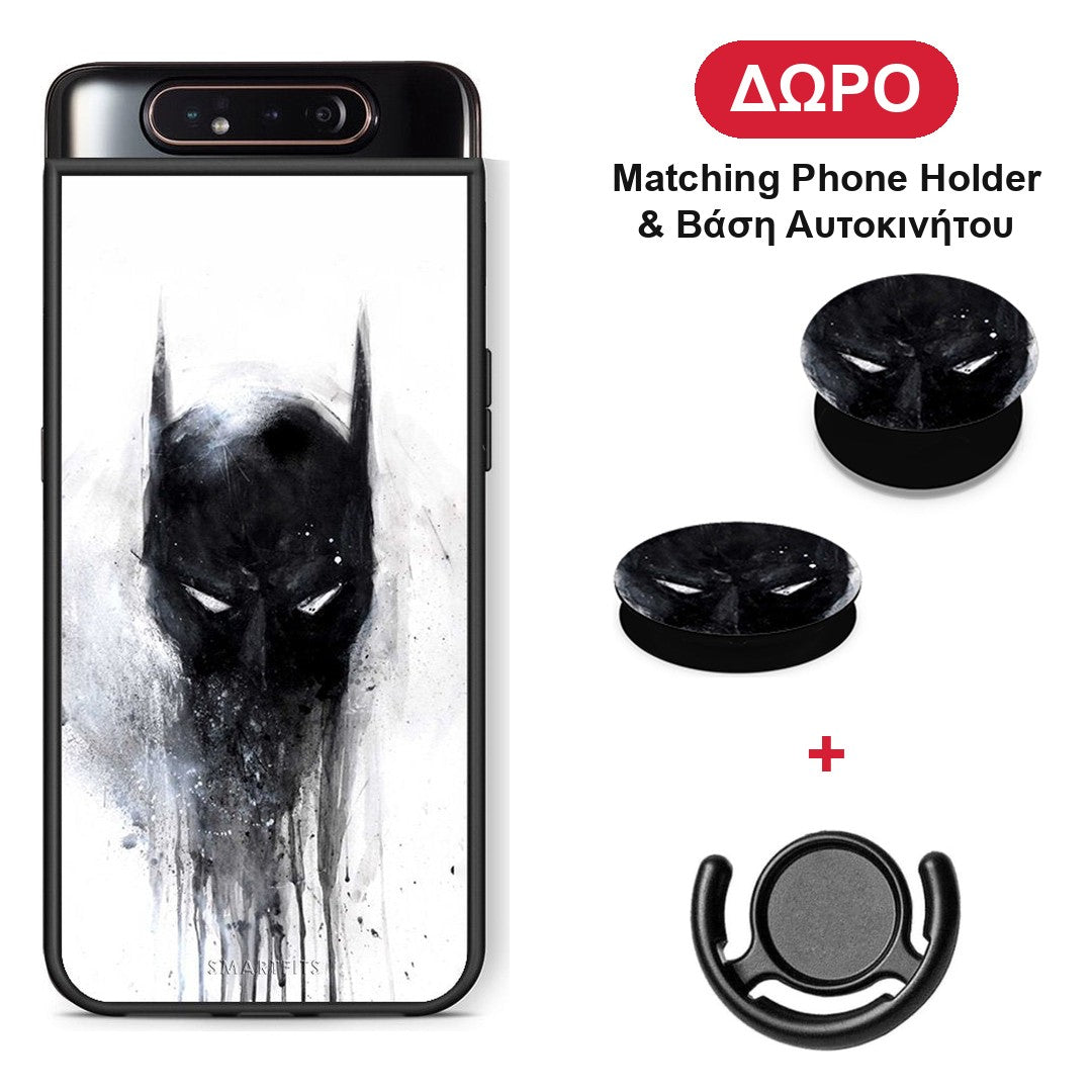 Hero Paint Bat - Samsung Galaxy A80 θήκη + Δώρο Phone Holder & Βάση Αυτοκινήτου