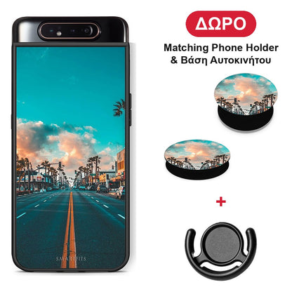 Landscape City - Samsung Galaxy A80 θήκη + Δώρο Phone Holder & Βάση Αυτοκινήτου