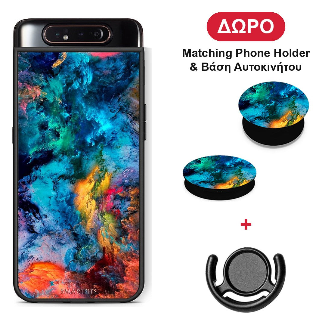 Paint Crayola - Samsung Galaxy A80 θήκη + Δώρο Phone Holder & Βάση Αυτοκινήτου
