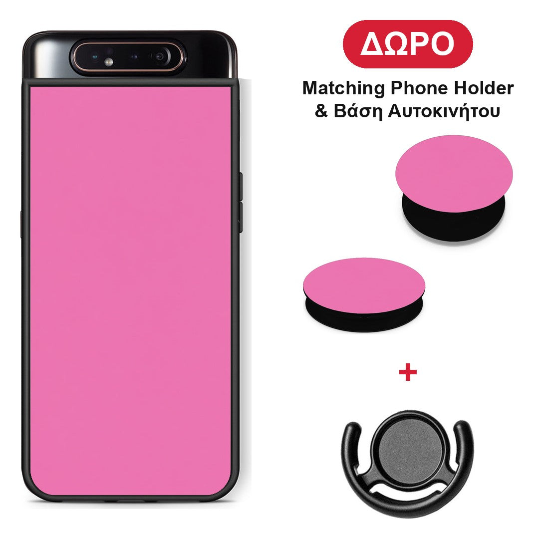 Rose Pink - Samsung Galaxy A80 θήκη + Δώρο Phone Holder & Βάση Αυτοκινήτου