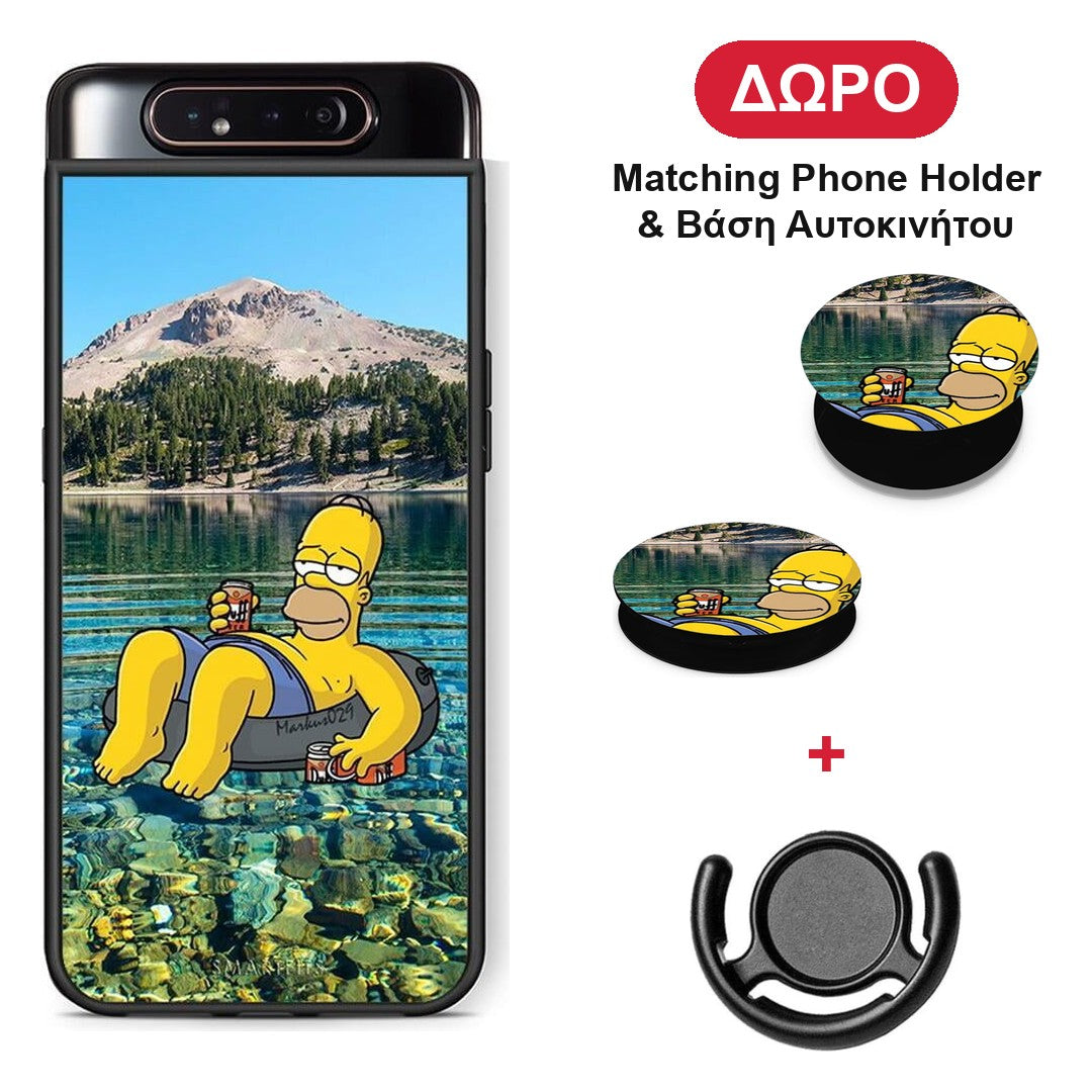 Summer Happiness - Samsung Galaxy A80 θήκη + Δώρο Phone Holder & Βάση Αυτοκινήτου